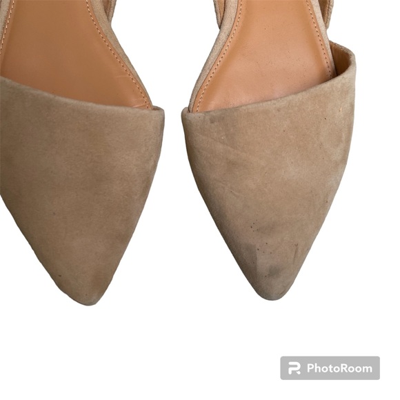 J. Crew Suede Zoe D’Orsay Flats Size 9 in Saddle F5310 - Picture 7 of 8